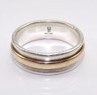 Rare James Avery Sterling Silver & 14k Gold Men's Wedding Band Ring Size 12 LMC3