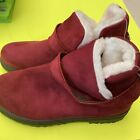 women winter warm snow boots shoes Saude Size 38 Wine Red