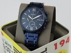 NEW AUTHENTIC FOSSIL FENMORE MIDSIZE CHRONOGRAPH NAVY BLUE BQ2403 MEN'S WATCH