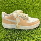 Nike Air Force 1 Low Rope Laces Womens Size 8.5 White Athletic Shoes Sneakers