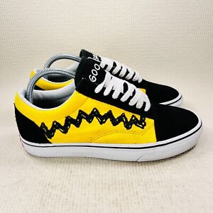 Vans X Peanuts Charlie Brown Good Grief Skate Shoes Men's 8 Womens Size 9.5