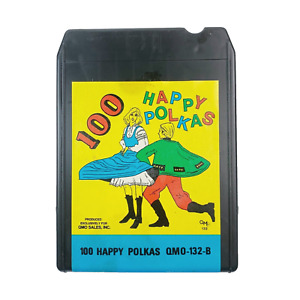 100 Happy Polkas 8-Track Tape QMO-132-B QMO Sales, Inc. Untested