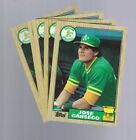 1987 Topps #620 Jose Canseco 5 Card Rookie Cup Lot