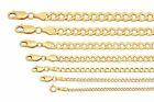 BRAND NEW 10k Yellow Gold 2mm-7.5mm Cuban Curb Link Chain Necklace16