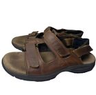 Dunham Sandals Mens Size 11  6E Brown Abzorb Non Marking Hook And Loop Closure