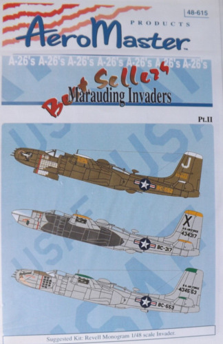 1/48 Aero Master Decals A-26 Marauding Invaders BEST SELLERS pt2 #48-615 OOP/SCC