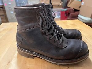 LL Bean Men's Brown Leather Lace Up Casual Ankle Boots Shoes Size 8 M