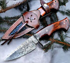 Damascus hunting knife Handmade overall 10 