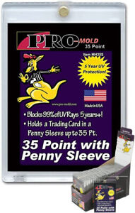(15) MH35S PROMOLD ONE TOUCH 35PT UV MAGNETIC TRADING CARD PENNY SLEEVE HOLDERS