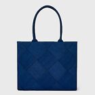 Large Boxy Tote Handbag - A New Day Blue Denim