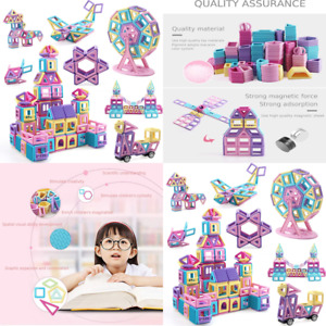 Magnetic Building Blocks Colorful Kids Castle Educational Learning Toys 176 PCS