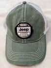 JEEP Trucker Hat Cap Strapback Moss Green/White Embroider Special Ahead Edition