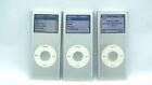 Lot of 3 Apple iPod Nano 2th Generation Silver 2Gb & 4Gb A1199 - Free Shipping