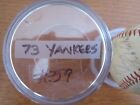 1973 New York Yankees team signed ball with THURMAN MUNSON