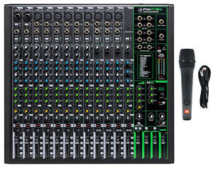 Mackie ProFX16v3 16-Channel 4-Bus Effects Mixer w/USB ProFX16 v3+JBL Microphone
