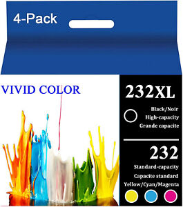 4-Pack 232XL T232XL Cartridges Ink For Epson XP-4205 XP-4200 WF-2930 WF-2950