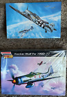 BF109 & FOCKE-WOLF 190 - AIRPLANE MODEL LOT OF 2 - 1/48 SCALE - NEW & SEALED