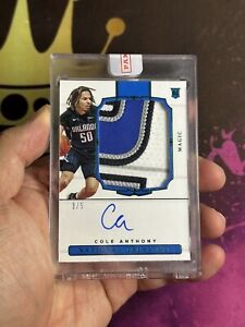 2020-21 National Treasures Emerald 3/5 #149 RC Cole Anthony RPA Auto Sealed