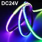 24V WS2811 COB LED Strip RGB IC Addressable Pixel Full Color Flexible Tape Light