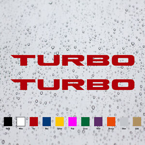 2pcs TURBO Decal Vinyl Sticker Emblem for 2016+ Honda Civic CDM Rear Window