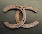 2 Authentic Old Antique Vintage LUCKY Horse Shoes Aged Patina Metal Rustic Decor