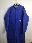 Carhartt FR Mens Large Quilt Lined Duck Coveralls HRC4 Royal Blue