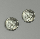 (2 Coins) 1922 Peace Silver Dollar US $1 Coin 90% Silver