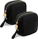 Small Makeup Bag for Purse - Cosmetic Bag Travel Pouch, Mini Makeup 2pcs-Black