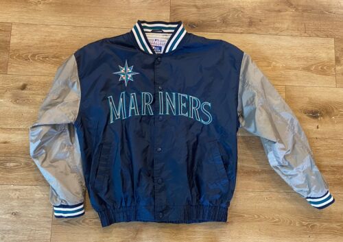 Vintage Seattle Mariners Jacket Pro Player Bomber Windbreaker MLB 90s Mens L