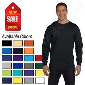 Hanes Men's ComfortSoft Essential-T 100% Cotton Long Sleeve S-3XL T-Shirt R5286