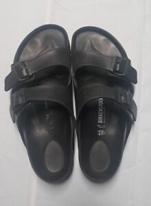 Used Birkenstock Arizona Sandals - Black 11 44 285 M11 Flaw, see Pics