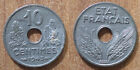 France 10 Centimes 1941 Etat Francais Vichy State Free Ship Wld Franc Cent