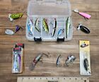 Plano Tackle Box & Mixed Lot Fishing Tackle Spinners Lures Jigs Spoon Crankbait