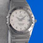 Mens Omega Constellation Watch Automatic 50 Years Silver Diamond Dial - 1504.35