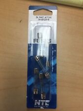 NTE 3AG Equivalent 6x30mm 3A 250V Fast Acting Glass Fuse 5pk