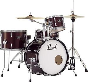 Pearl Roadshow 4-piece Complete Drum Set with Cymbals - Wine Red