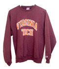 Vtg. 90's Champion Virginia Tech Men's XLarge Maroon Orange Crewneck Sweatshirt