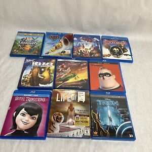 Blu Ray Movies Family Kids Children Disney Animated Adventure Lot of 10