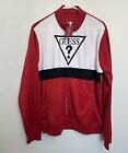 Guess Full Zip Up Track Jacket Men's Size Large Red NWT