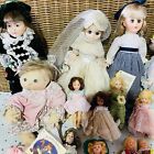 Lot Of Vintage Vintage Collectible Porcelain Dolls With Dresses Mixed Various