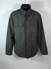 VOLCOM WORKWEAR Grey Long Sleeve Button Wool Coat/Jacket Men - Size M