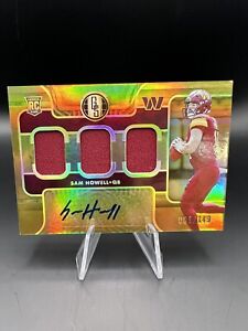 2022 Panini Gold Standard Sam Howell RPA AUTO 5/149 #276 Triple Patch Rookie