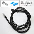5.5M Snake Drain Cleaning Spring Cable+Electric Drill Connector+Shaking Handle