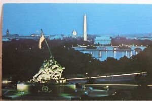 Virginia VA Arlington Iwo Jima Marine War Memorial Spirited Victory Postcard Old