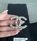 Chanel Paris Authentic Pearl Silver Brooch Brand New