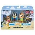 Bluey Family Beach Day Figures - 4pk Toy - Bingo Dad Mum & Bluey NIB