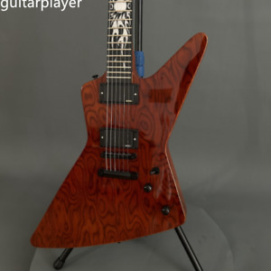 High Quality Brown Special Electric Guitar Solar Fire Inlay Active Free Shipping