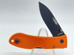 New ListingKA-BAR 4062 Dozier Design Black Coated AUS8 Orange Folding Hunter MINT