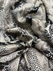 Torrid Curve Size 4 Black Lace Trim Snakeskin Satin Robe Inside Tie & Pockets