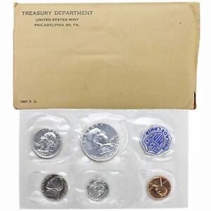 1957 (P) Proof Set Original Envelope 90% Silver US Mint 5 Coins